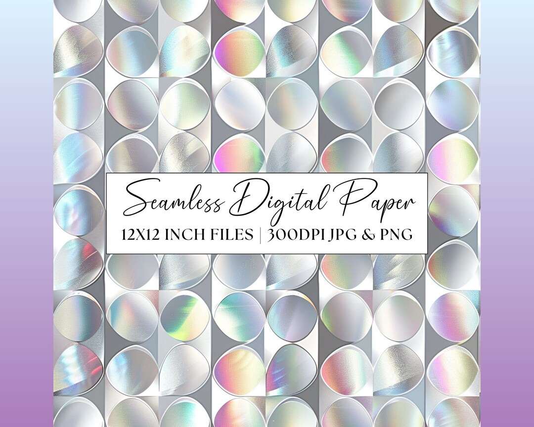 Iridescent Silver Metallic Foil Seamless Pattern: Digital Paper for ...
