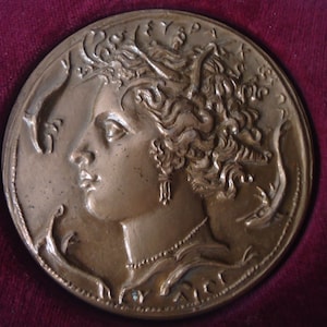 Zeldzame Franse bronzen medaille syndicat generale de la construction electrique 1969