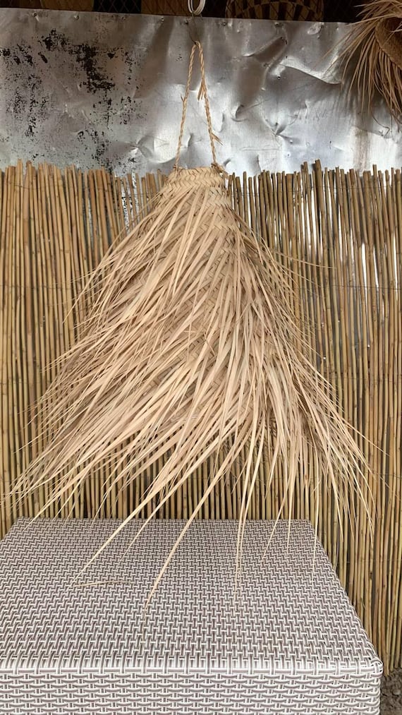 Handmade Raffia Lampshade, Straw Chandelier, Boho Decor
