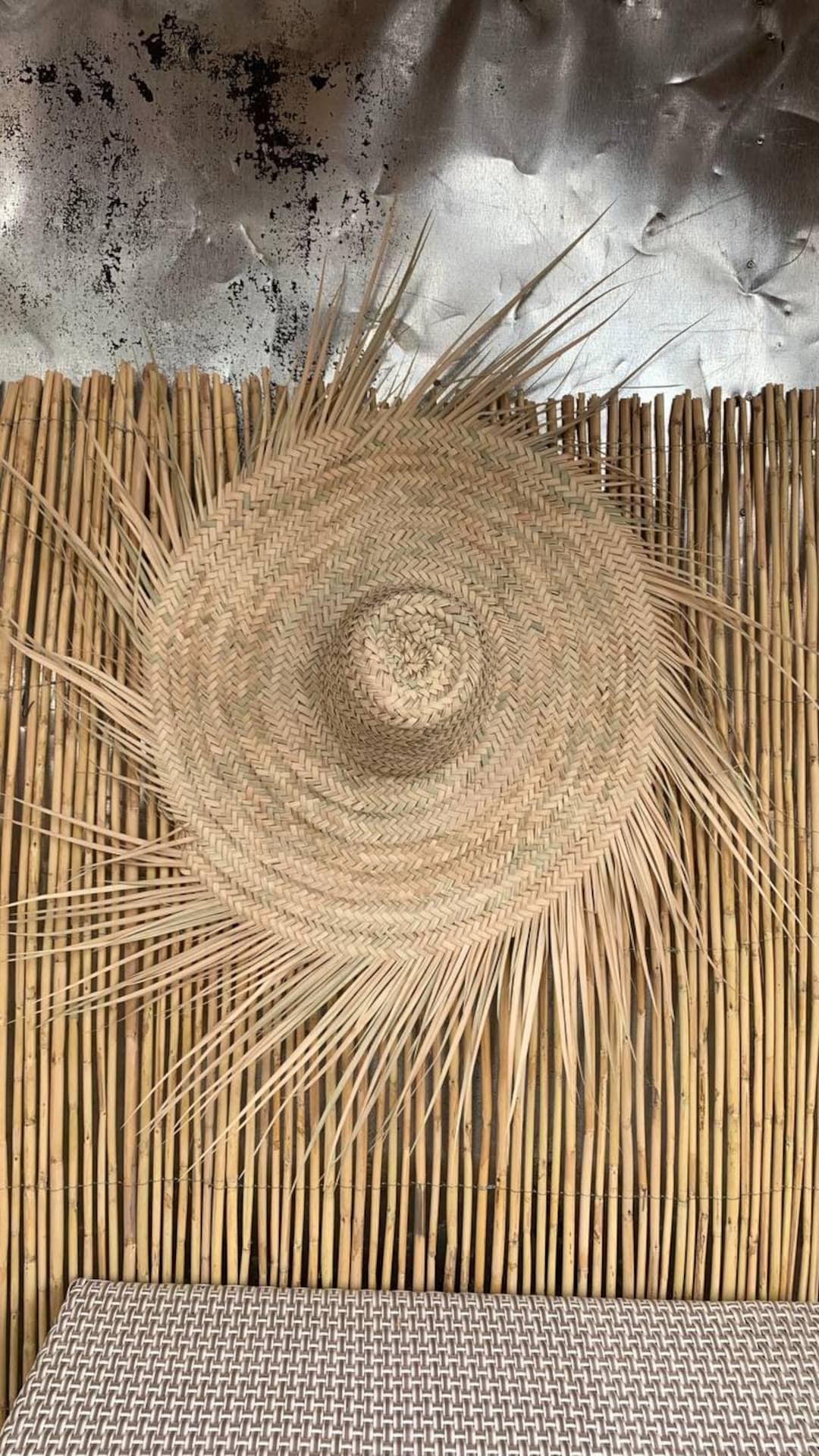 Boho Straw Hat Wall Decor, Moroccan W...