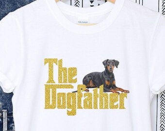 DOBERMAN PINSCHER DOG Daddy T-shirt, father of doberman dogs t shirt, fathers day gift for Dad stocking filler for husband doggy daddy