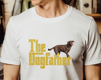 Chocolate Labrador Dog Daddy T-shirt | gift for Father's Day Brown Lab doggy daddy tshirt | Chocolate Labrador Gift for Lab owner