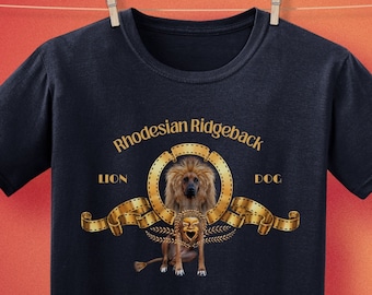 Rhodesian Ridgeback Film Spoof T-shirt, Lion Dog tshirt, Funny joke Ridgeback shirt, Lion Hound shirt, great gift for ridgeback owner