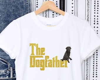 BLACK LABRADOR DOG Daddy T-shirt | gift for doggy daddy Lab dog lovers | Fathers Day present Black Labrador Gift