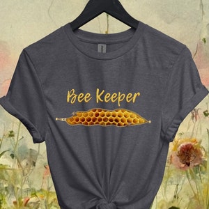 Bee Keeper Unisex T-Shirt, Save the honey bees tshirt, honey comb bee kind zipper shirt, great gift for bee lovers