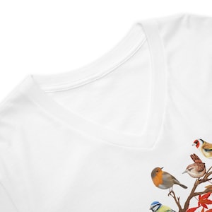 BIRDS on a BRANCH Unisex Short Sleeve V-NECK T-Shirt