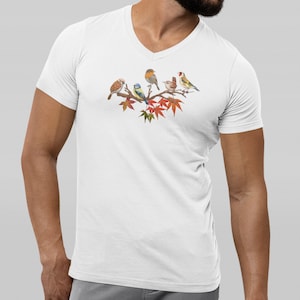 men's birds T shirt.