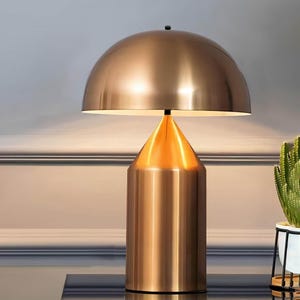 Lerry Bronze Mushroom Lampshade For Table, Luxury Gift Lampshade Nightlight, Bronze Lampshade, Silver Lamopshade