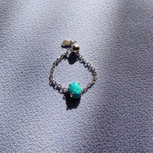 925 Sterling Silber Synthetischer Opal Bandring