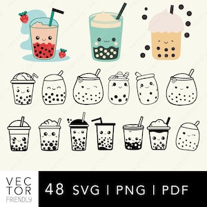 Bubble Tea PNG, Boba Tea Kawaii Drink Tea Lover Summer Shirt Design Cute  Funny Latte Sublimation Hand Drawn Graphic Clipart Tshirt 