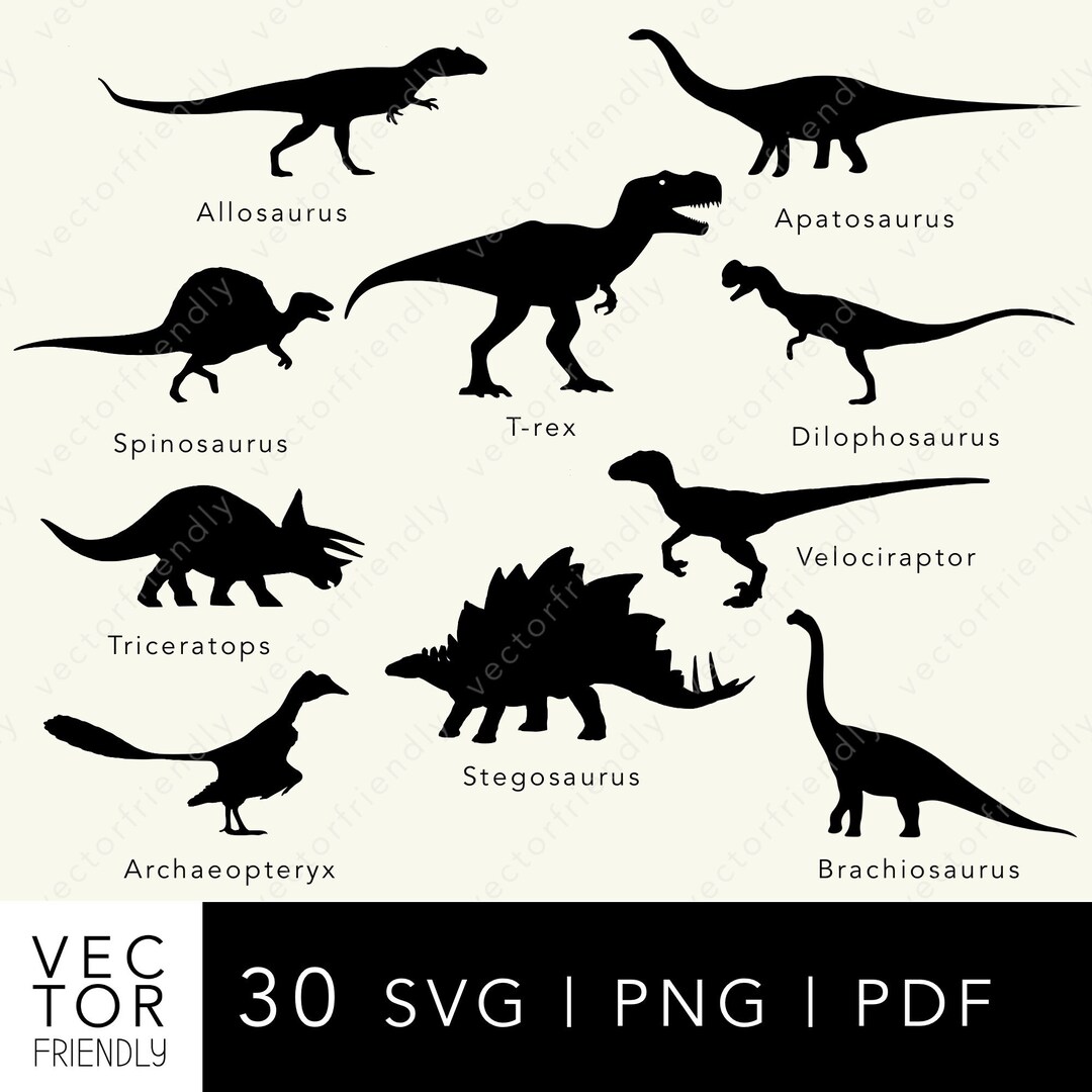Buy Dinosaur SVG Bundle, Dinosaur Clipart PNG, Dinosaur Silhouette SVG
