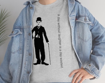Charlie Chaplin Unisex Heavy Cotton Tee | Quotes | Art | Funny | Gift | Christmas |