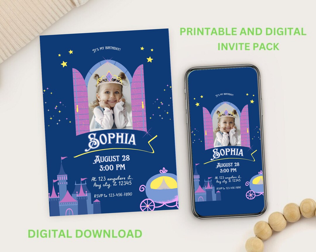 Editable Star Birthday Party Invitation Template, Printable &amp; Digital ...
