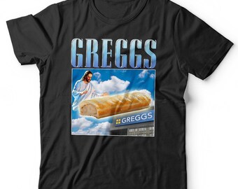 Greggs Appreciation Tshirt Unisex & Kids Sausage Roll Pasty Short Sleeve Crew Neck Classic Fit 100% Cotton