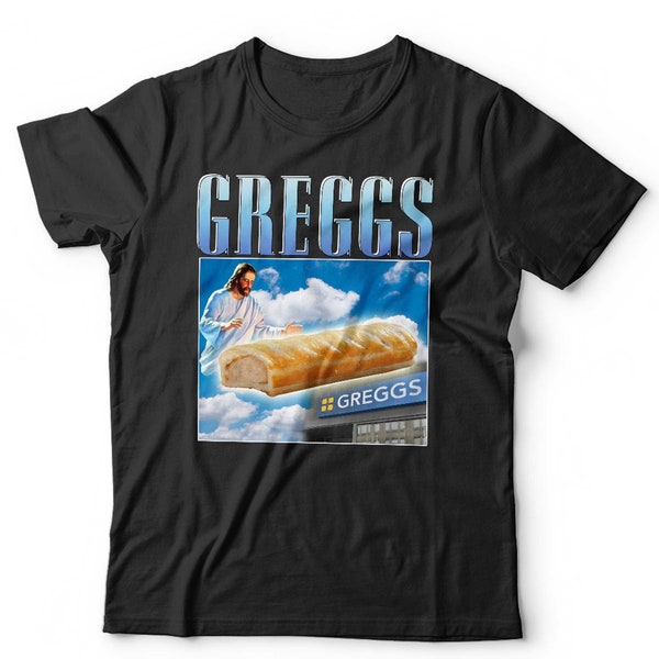 Greggs Appreciation Tshirt Unisex & Kids Sausage Roll Pasty Short Sleeve Crew Neck Classic Fit 100% Cotton