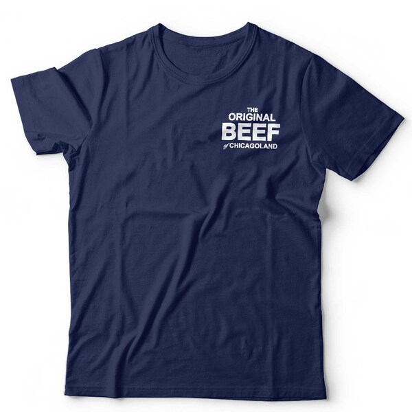 Maglietta originale Beef Of Chicagoland, girocollo, manica corta, vestibilità classica, 100% cotone