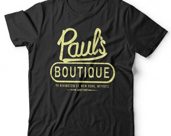 Pauls Boutique Tshirt Unisex Beastie Boys 80s Hip Hop Rap Vintage Retro Short Sleeve Crew Neck Classic Fit 100% Cotton