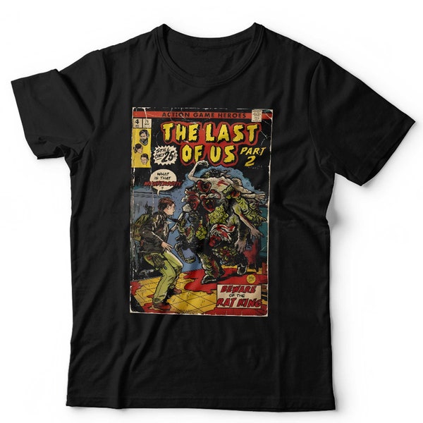 The Last Of Us Rat King Comic Cover Fan Art T-shirt Unisex & kinderen korte mouw ronde hals klassieke pasvorm 100% katoen