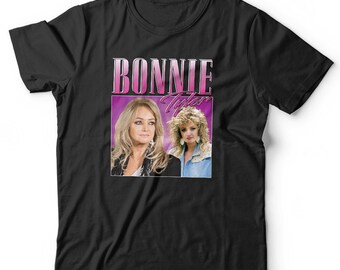 Bonnie Tyler Appreciation Tshirt Unisex & Kids Homage Throwback Stag and Hen Do Short Sleeve Crew Neck Classic Fit 100% Cotton