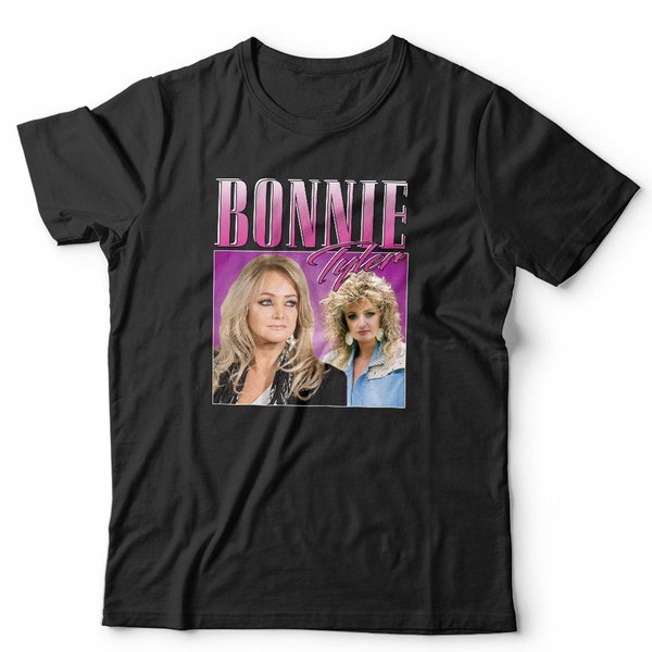 Bonnie Tyler Wertschätzung Tshirt Unisex & Kinder Homage Throwback Stag and Hen Do Kurzarm Rundhalsausschnitt Classic Fit 100% Baumwolle