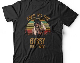 Back To The Gypsy That I Was Tshirt Unisex & Kids Short Sleeve Crew Neck Classic Fit 100% Cotton