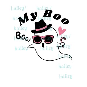 Valentines Day Svg, Boo Svg, My Boo cricut file with a ghost, Cute Ghost Svg File