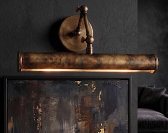 Vintage Style Brass Picture Light, Antique Wall Lighting Home Decor