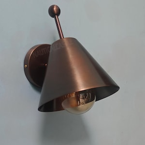 Handmade Brass Wall Sconce: Mid-Century Style Pivot Light