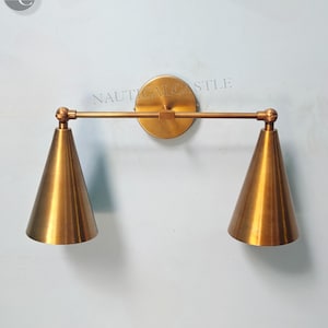 1950's Mid century Brass Modern Wall Lamp Handmade Wall Sconce