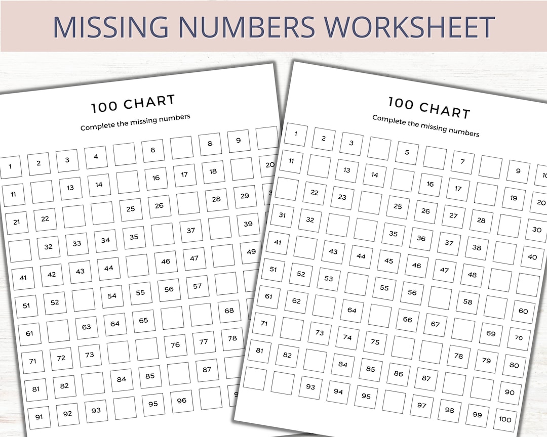 Printable Missing Numbers Worksheet, 10 Math Worksheet for Kindergarten ...