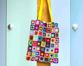 Pattern crochet 'Colorful granny bag'