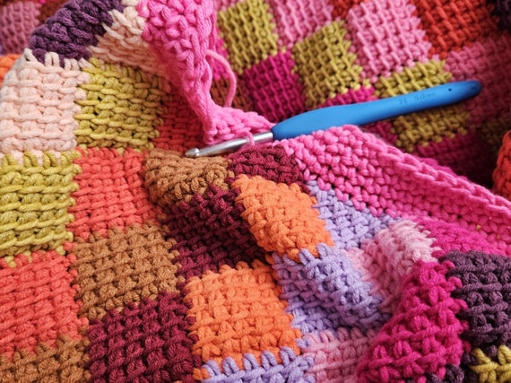Crochet Pattern for the 'crochet Entrelac Blanket' (NL Pattern