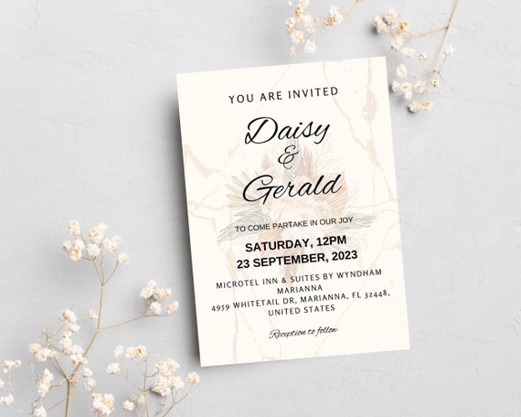 Daisy Wedding Invitations: DIY Ideas and Templates