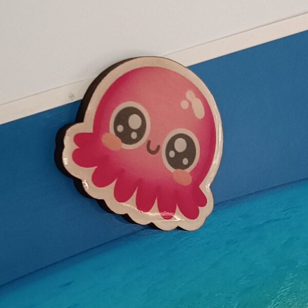 Aimant ou porte clé, magnet keychain, octopus, pieuvre