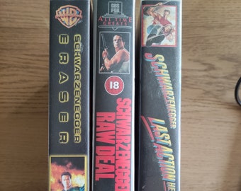 Arnold Schwarzenegger VHS Collection, Eraser, Raw Deal, Last Action Hero