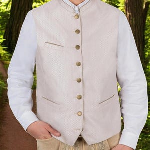 Men&#39;s vest &quot;Sam&quot; taupe / authentic cultural quality clothing / Austria / Bavaria / Oktoberfest / traditional costume outfit