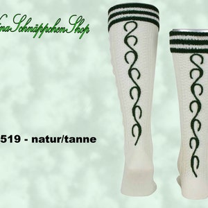 Knee socks embroidered and with 2 hand-drawn braids to match the leather trousers or other outfit for the Austria Germany, Bavaria look