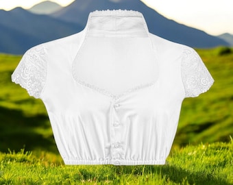 Women's white dirndl blouse / authentic cultural quality clothing / Austria / Bavaria / Oktoberfest / traditional outfit