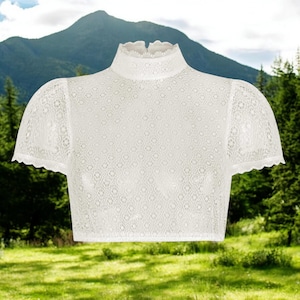 Ladies Dirndl Blouse &quot;Amalia&quot; cream / authentic cultural quality clothing / Austria / Bavaria / Oktoberfest / traditional costume outfit