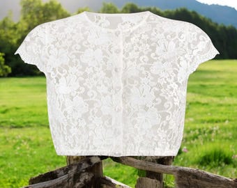 Women's Dirndl Blouse, Cream / Authentic Cultural Quality Clothing / Austria / Bavaria / Oktoberfest / Traditional Outfit