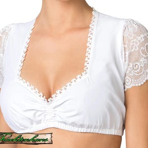 Dirndl lace blouse &quot;Jewel&quot; white / carefully checked returns in new quality / Austria / Bavaria / Oktoberfest / traditional costume outfit