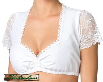 Dirndl lace blouse, white / carefully inspected returned item in new quality / Austria / Bavaria / Oktoberfest / traditional outfit