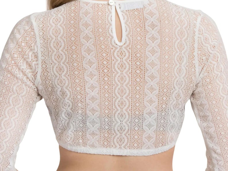 High-necked dirndl blouse / carefully inspected returned item in new quality / Austria / Bavaria / Oktoberfest / traditional outfit image 2