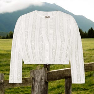 Ladies Dirndl Blouse &quot;Britta&quot; cream / authentic cultural quality clothing / Austria / Bavaria / Oktoberfest / traditional costume outfit