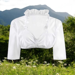 Ladies Dirndl Blouse &quot;Alexis&quot; white / authentic cultural quality clothing / Austria / Bavaria / Oktoberfest / traditional costume outfit
