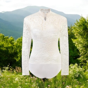 Women&#39;s bodysuit &quot;Dalia&quot; cream / authentic cultural quality clothing / Austria / Bavaria / Oktoberfest / traditional costume outfit