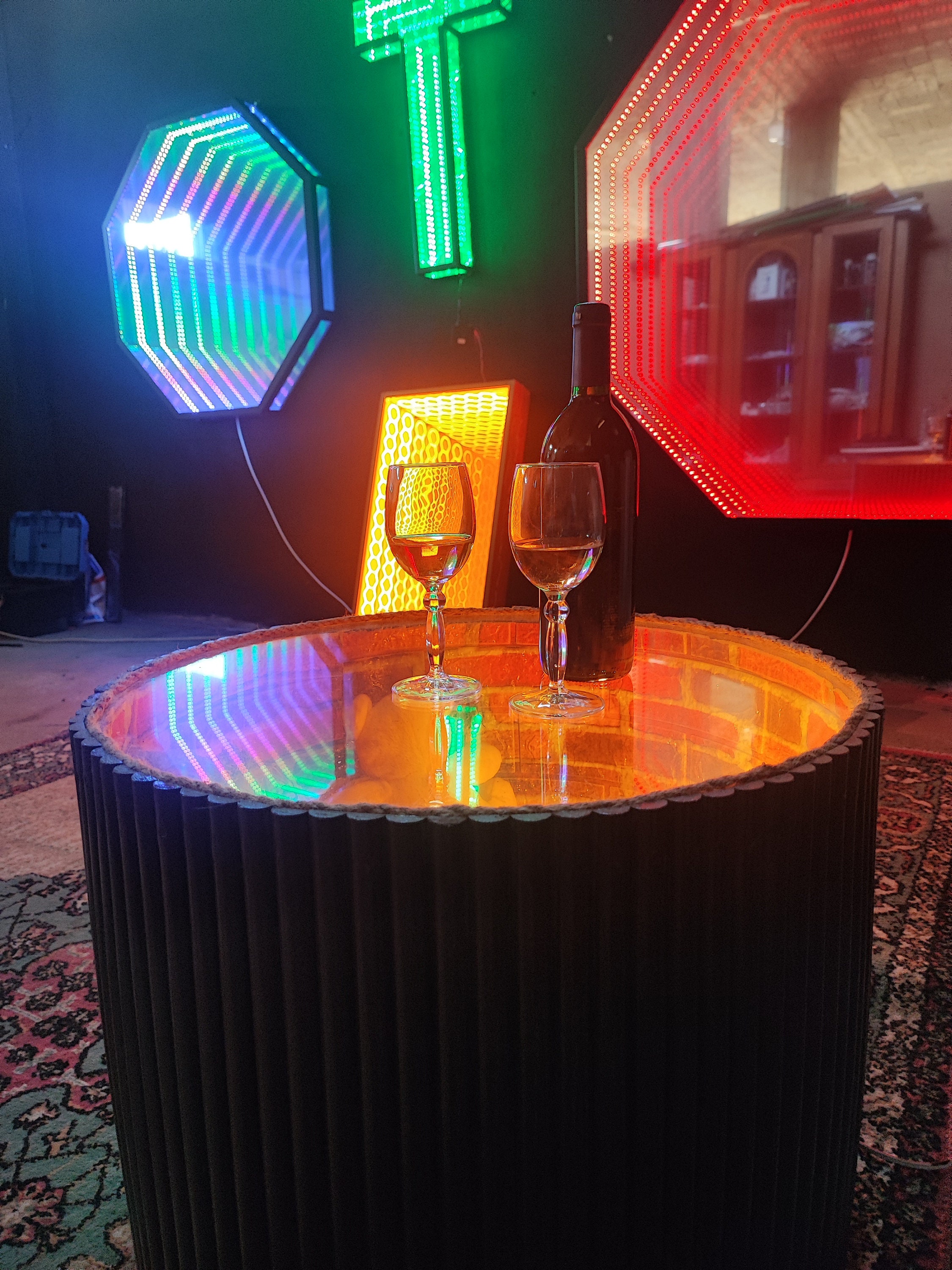 Coffee Table Neon Infinity Mirror Coffee Table Infinity Neon Art Neon