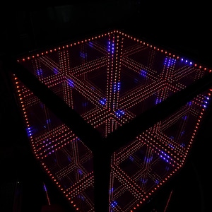 Cube Infinity Mirror | Geometric LED Infinity Mirror | 3D Light Effect Decor | Modern LED Infinity Mirror Art