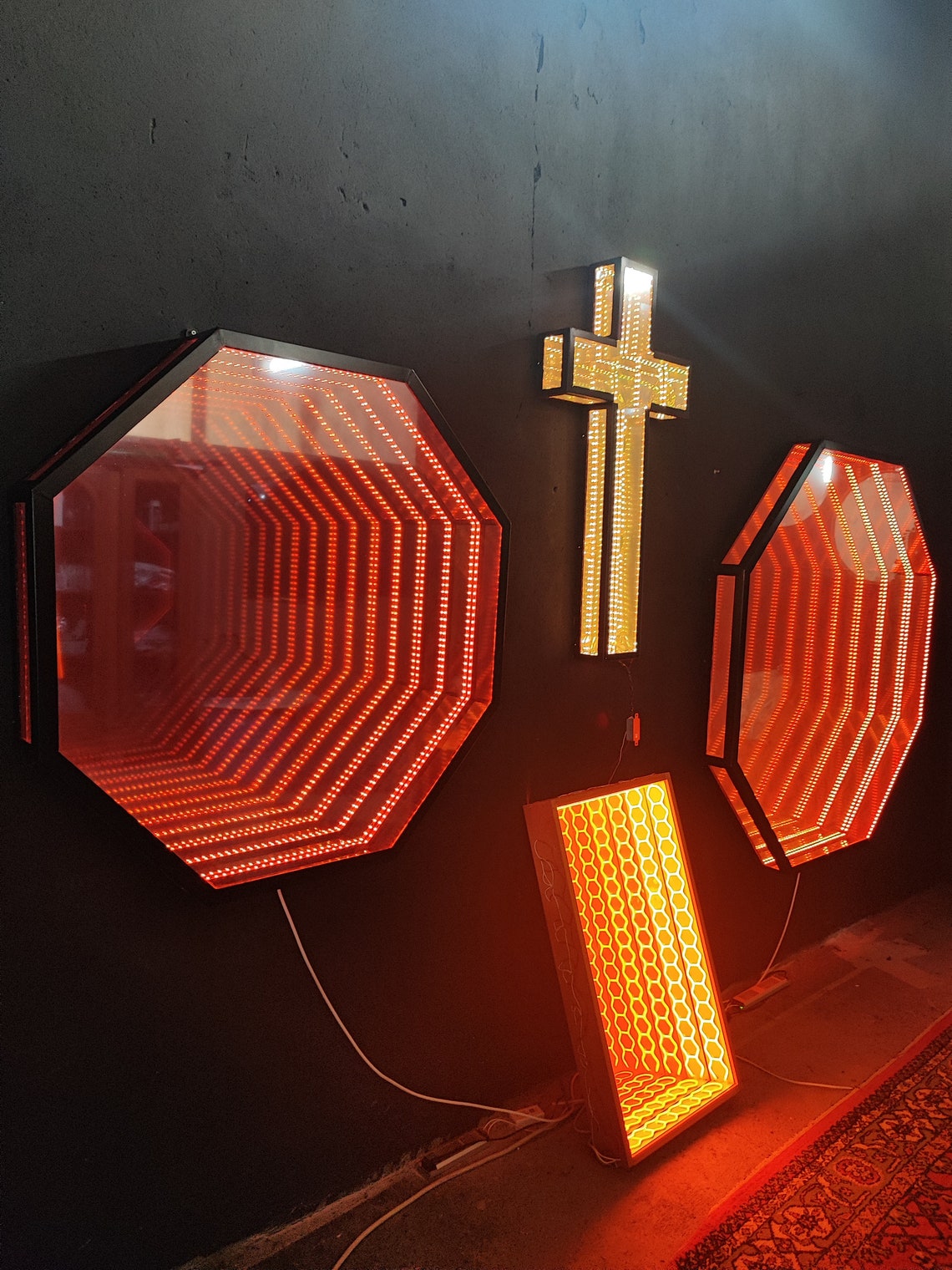 Neon Infinity Mirror Infinity Neon Art Neon İnfinity Neon Decorations