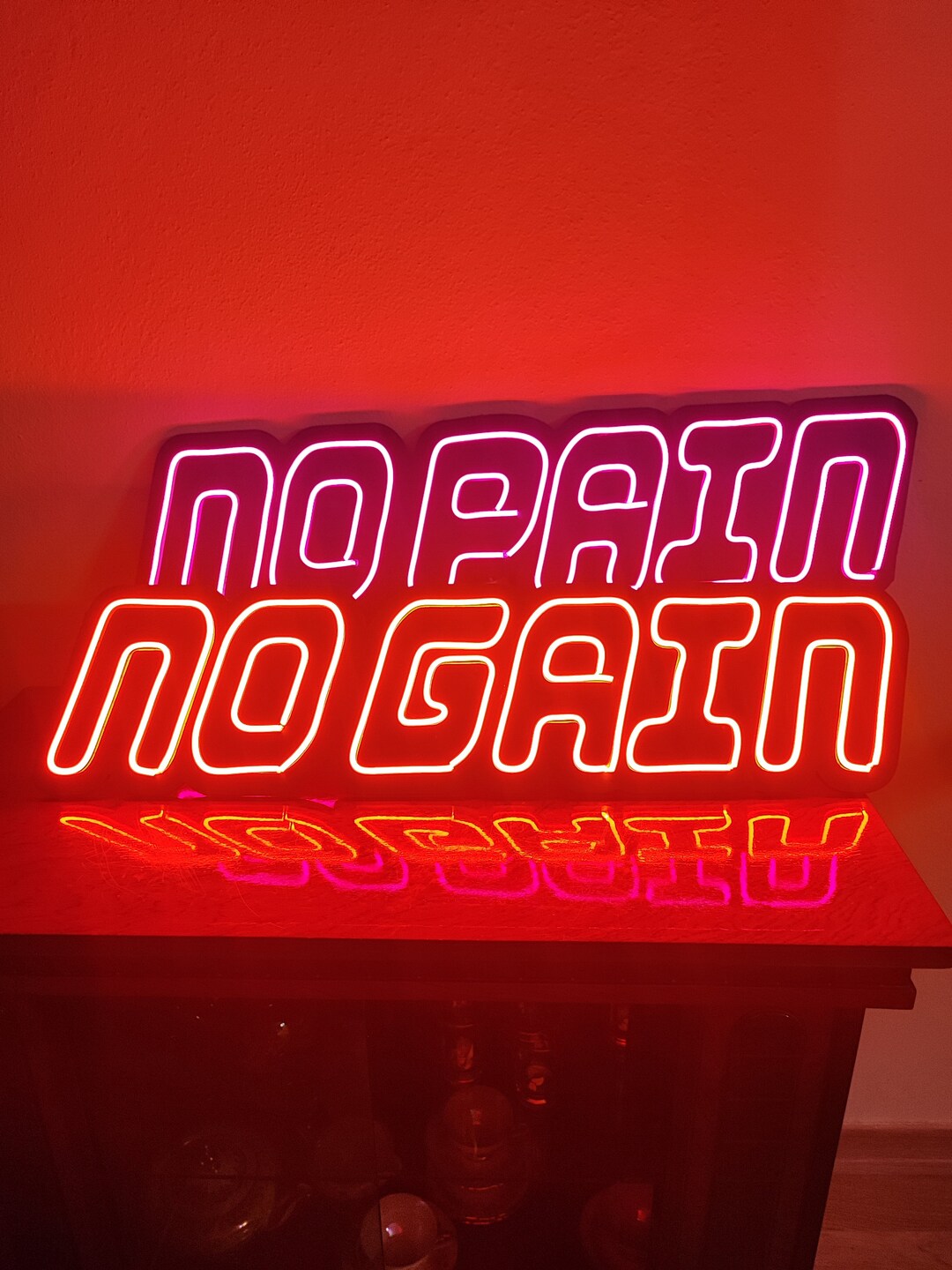 Neon Sign Wall Art Decor Neon Light Wall Art No Pain No Gain Room Neon
